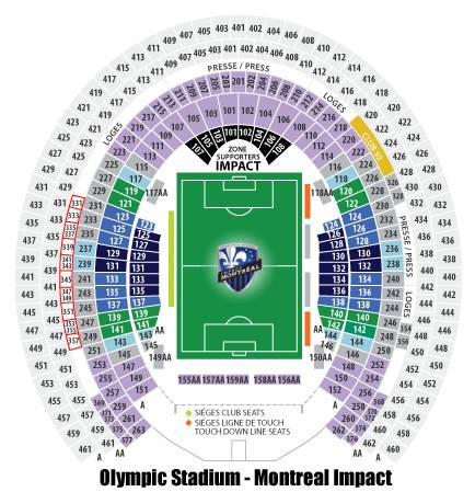 Montreal Impact Stadium Seating Chart